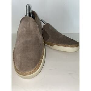 Vince Sz 8.5 Gray Suede Goring Espadrille Sneakers Shoe Slip-on Casual Comfort